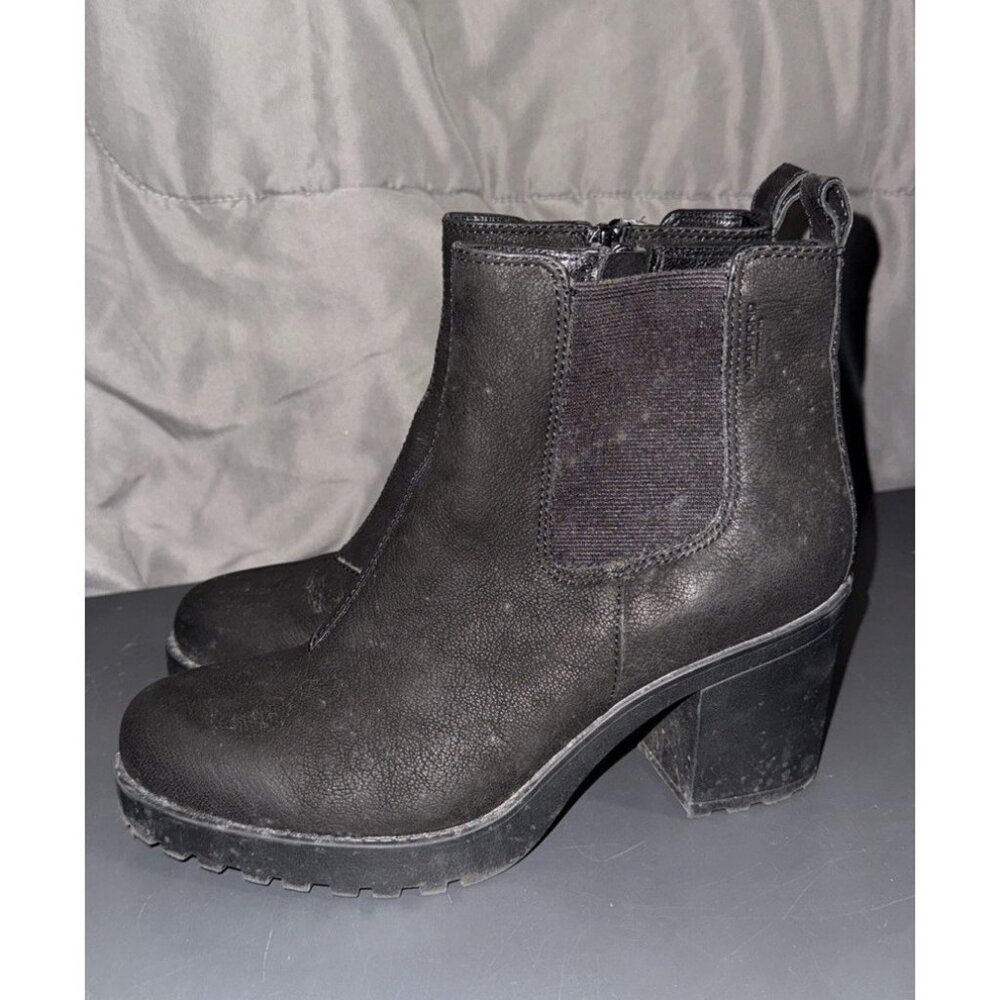 Vagabond Shoemakers Ankle Boot Women's Size 8 Peppled Leather Black Chelsea